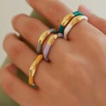 Five-Color-Brass-Enamel-Irregular-Minimalist-Band-Ring-1