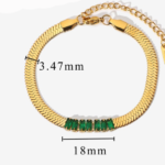 JDB201113-GN-Stainless-steel-Cubic-Zirconia-Trend-Handmade-Weave-Bracelet