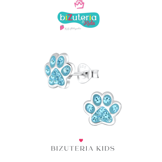 Silver Dog foot studs aqua bohemica