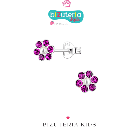 Silver Flower Stud Pearl Earrings