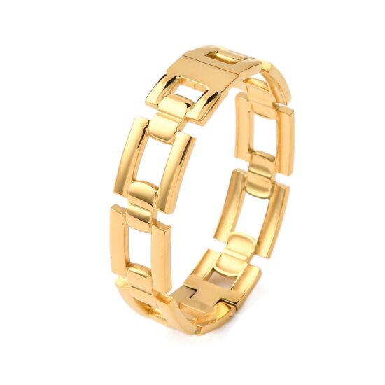 Ατσάλινο bangle - bracelet - 18K gold plated