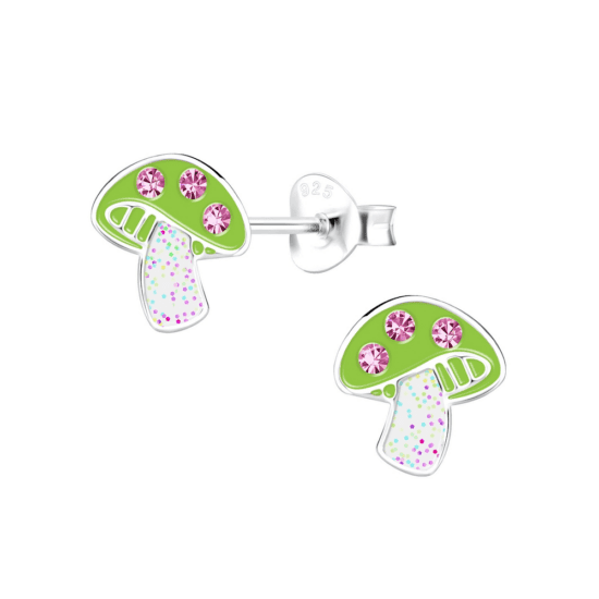Mushroom Silver 925 Studs