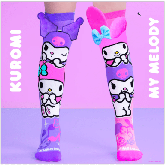 Kuromi & My Melody Socks  Age 6+