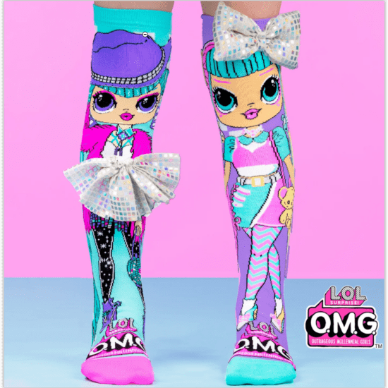 LOL 5 LOL OMG DISCO Socks Age 6+