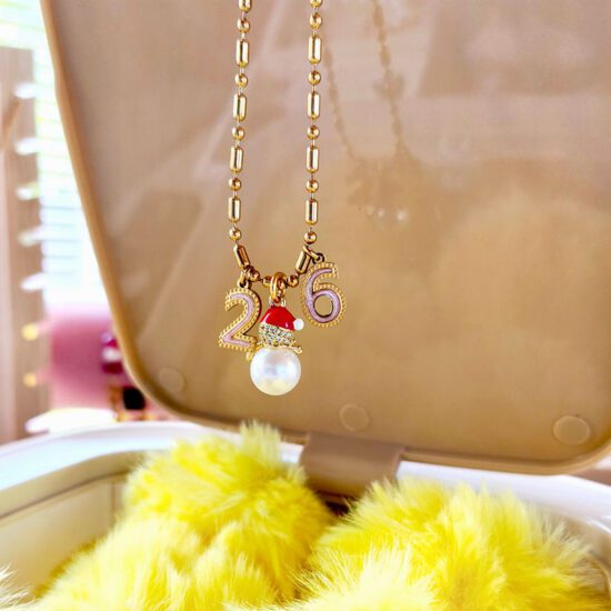 Snowman Necklace Charm – Γούρι Κολιέ 2026
