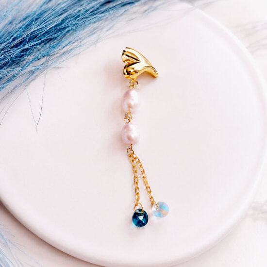 Αποσπώμενο Ear Cuff με Μαργαριτάρια και Swarovski Κρύσταλλα